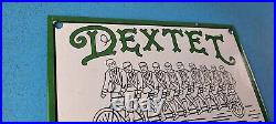 Vintage Porcelain Sign Dextel Tobacco Cigar Pipe Sign General Store Gas Sign