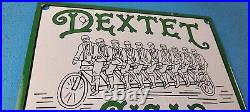 Vintage Porcelain Sign Dextel Tobacco Cigar Pipe Sign General Store Gas Sign