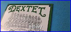 Vintage Porcelain Sign Dextel Tobacco Cigar Pipe Sign General Store Gas Sign