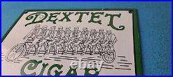 Vintage Porcelain Sign Dextel Tobacco Cigar Pipe Sign General Store Gas Sign