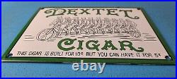 Vintage Porcelain Sign Dextel Tobacco Cigar Pipe Sign General Store Gas Sign