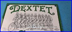 Vintage Porcelain Sign Dextel Tobacco Cigar Pipe Sign General Store Gas Sign