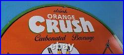 Vintage Porcelain Sign Orange Crush Beverage Donald Duck Gas Station Sign