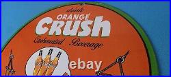 Vintage Porcelain Sign Orange Crush Beverage Donald Duck Gas Station Sign