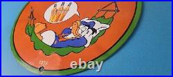 Vintage Porcelain Sign Orange Crush Beverage Donald Duck Gas Station Sign