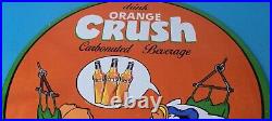 Vintage Porcelain Sign Orange Crush Beverage Donald Duck Gas Station Sign