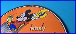 Vintage Porcelain Sign Orange Crush Beverage Mickey Mouse Gas Pump Sign