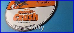 Vintage Porcelain Sign Orange Crush Beverage Mickey Mouse Gas Pump Sign