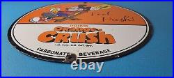 Vintage Porcelain Sign Orange Crush Beverage Mickey Mouse Gas Pump Sign