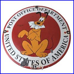 Vintage Post Office Sign USPS America Government Porcelain Advertising Sign