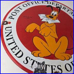 Vintage Post Office Sign USPS America Government Porcelain Advertising Sign