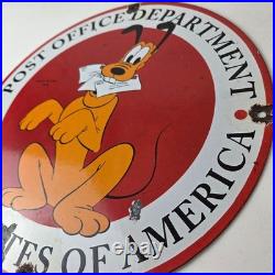 Vintage Post Office Sign USPS America Government Porcelain Advertising Sign