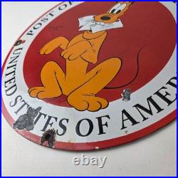 Vintage Post Office Sign USPS America Government Porcelain Advertising Sign