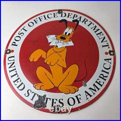 Vintage Post Office Sign USPS America Government Porcelain Advertising Sign