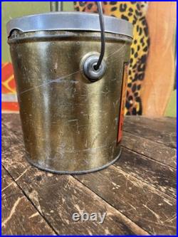 Vintage Pride Of Colorado 4 Lb Lard Tin Can Sign Denver Pig Farm Kitchen Decor