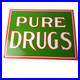 Vintage-Pure-Drugs-Sign-Porcelain-General-Store-Country-Gas-Oil-Pump-Sign-01-ieid