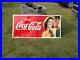 Vintage-RARE-Size-Coca-Cola-Metal-Sign-1930-s-Girl-GAS-OIL-SODA-COLA-9-10-01-dwwh