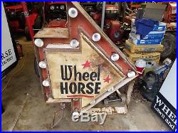 Vintage RARE Wheel Horse Arrow Sign