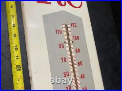 Vintage RC Cola Royal Crown advertising sign thermometer metal 25.5 x 9.5