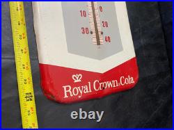 Vintage RC Cola Royal Crown advertising sign thermometer metal 25.5 x 9.5