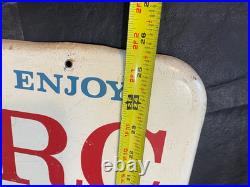 Vintage RC Cola Royal Crown advertising sign thermometer metal 25.5 x 9.5