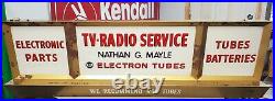Vintage RCA Radio TV Tube Dealer Service Repair Lighted Advertising Sign
