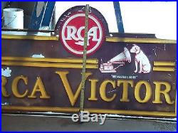 Vintage RCA Victor Reverse Painted Sign Front Panel