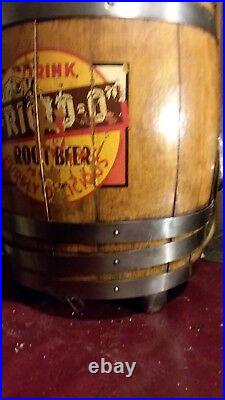 Vintage RICHARDSON ROOT BEER Wood Barrel withMultiplex Faucet St. Louis Dispenser