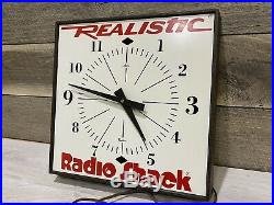 Vintage RadioShack Store Display Advertising Clock Sign Very Scarce
