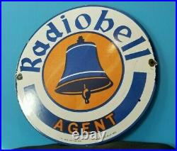 Vintage Radiobell Agent Porcelain Gas Oil General Store Service Telephone Sign