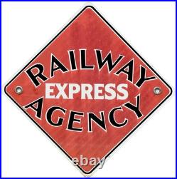 Vintage Railway Express Agency Porcelain Sign Gas Station Pump Service Rail Road Vintage Railway Express Agency Porcelain Sign Gas Station Pump Service Rail Road