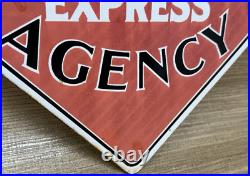 Vintage Railway Express Agency Porcelain Sign Gas Station Pump Service Rail Road Vintage Railway Express Agency Porcelain Sign Gas Station Pump Service Rail Road