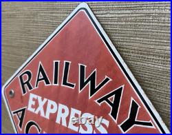 Vintage Railway Express Agency Porcelain Sign Gas Station Pump Service Rail Road Vintage Railway Express Agency Porcelain Sign Gas Station Pump Service Rail Road