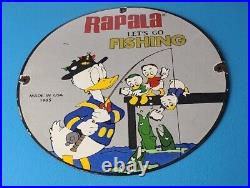 Vintage Rapala Fishing Lures Porcelain Saltwater Reels Sales Tackle Disney Sign
