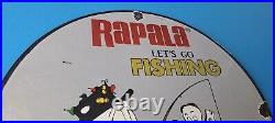 Vintage Rapala Fishing Lures Porcelain Saltwater Reels Sales Tackle Disney Sign