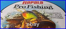 Vintage Rapala Fishing Lures Sign Bass Fish Porcelain Bait Tackle Sign