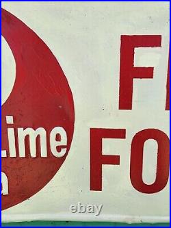 Vintage Rare B-1 Lemon Lime Soda Fine Foods Sign been Painted 36 X 18