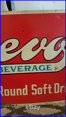 Vintage Rare Bevo Beverage Prohibition Anheuser Buch Advertising Sign