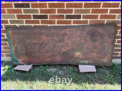 Vintage Rare Drink Coca-Cola Advertising Sign 1941 Single Sided Tin 59 X 23