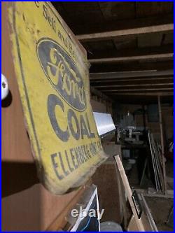 Vintage Rare Ford Coal Sign