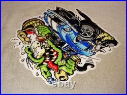 Vintage Rat Fink Drives Ford Shelby Cobra Car & Snake 1' Metal Gasoline Oil Sign