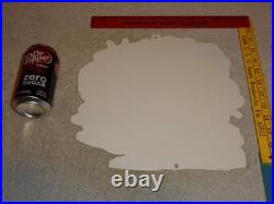 Vintage Rat Fink Drives Ford Shelby Cobra Car & Snake 1' Metal Gasoline Oil Sign