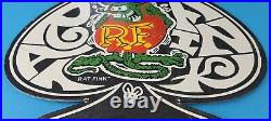 Vintage Rat Fink Porcelain 12 Gas Oil Ed Roth Auto Service Station Hot Rod Sign