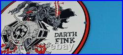 Vintage Rat Fink Porcelain Darth Gas Automotive Ed Roth Garage Service Sign