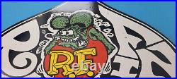 Vintage Rat Fink Porcelain Rod Gas Oil Ed Roth Auto Service Station Hot Rod Sign