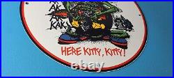 Vintage Rat Fink Porcelain Sign Ed Big Daddy Roth Hot Rod Gas Station Sign