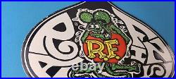 Vintage Rat Fink Sign Car Mod Auto Hot Rod Gas Pump Plate Porcelain Sign