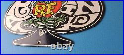 Vintage Rat Fink Sign Car Mod Auto Hot Rod Gas Pump Plate Porcelain Sign