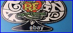 Vintage Rat Fink Sign Car Mod Auto Hot Rod Gas Pump Plate Porcelain Sign