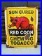 Vintage-Red-Coon-Porcelain-Sign-Chewing-Tobacco-Cigar-Pipe-Cigarette-Racoon-01-ntrx